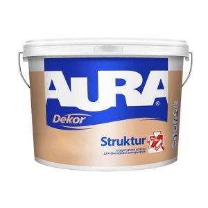  Структурная краска для фасадов и интерьеров "Aura Decor Structur" 10 л