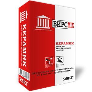 клей плиточный КЕРАМИК, БИРСMIX, 25 кг/58 (без характериски)